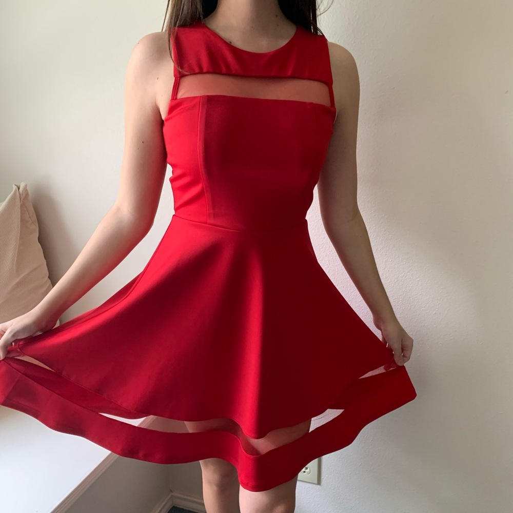 Red Mesh Dress!